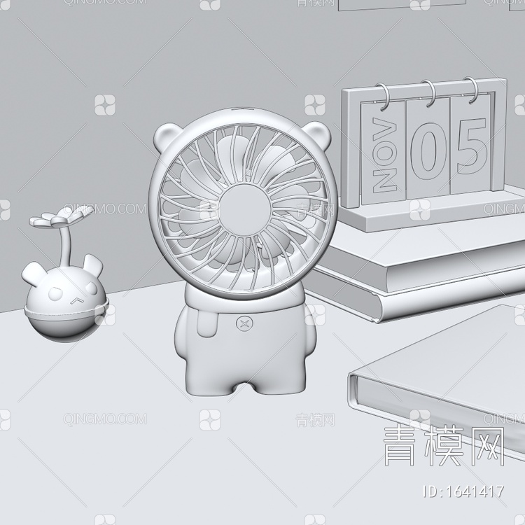 桌面小风扇3D模型下载【ID:1641417】