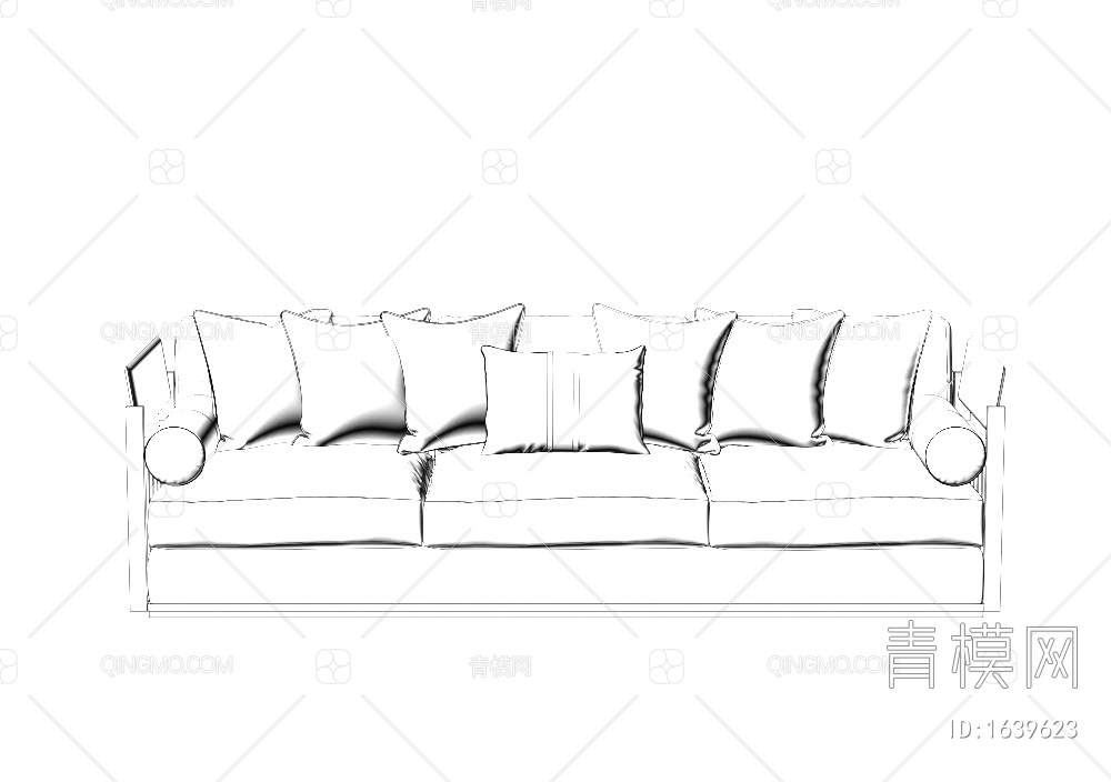 多人沙发3D模型下载【ID:1639623】