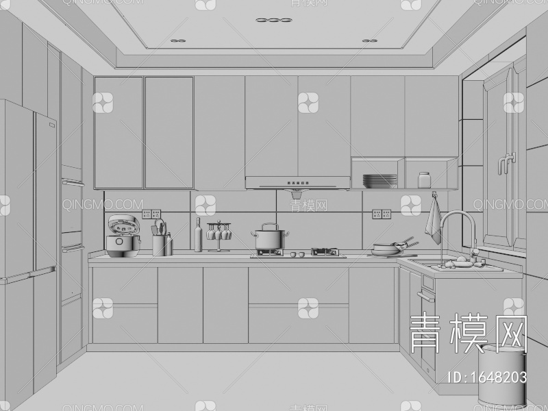 厨房3D模型下载【ID:1648203】