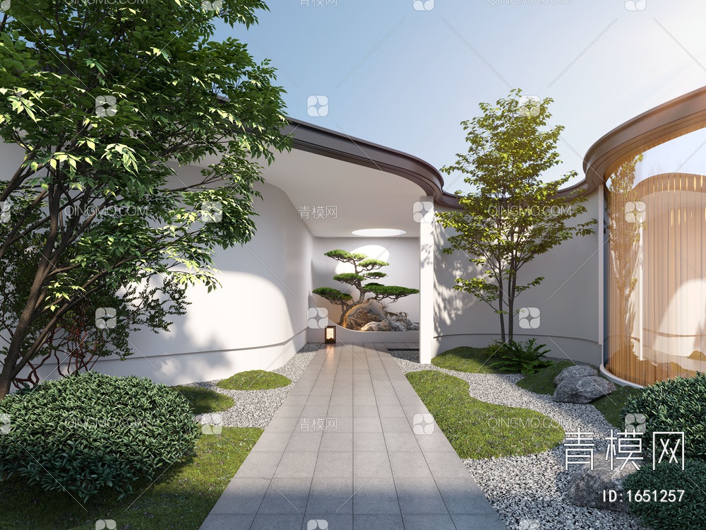 庭院景观3D模型下载【ID:1651257】