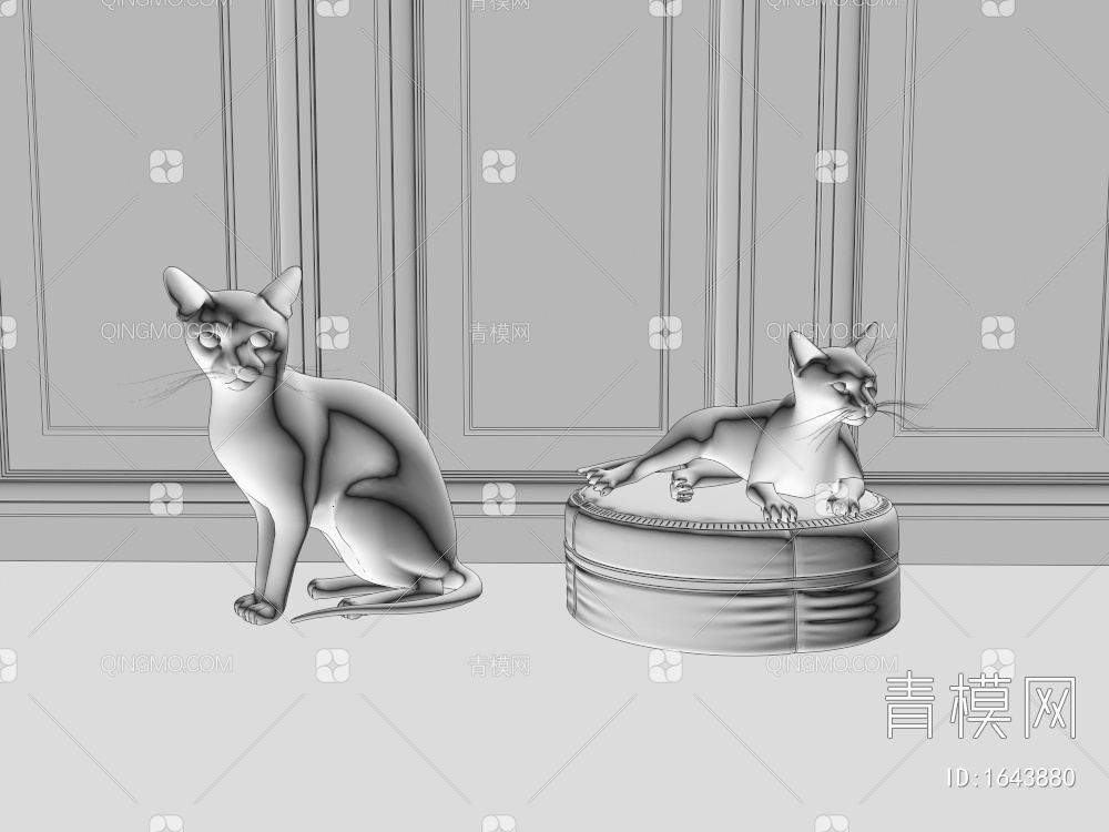 宠物猫3D模型下载【ID:1643880】