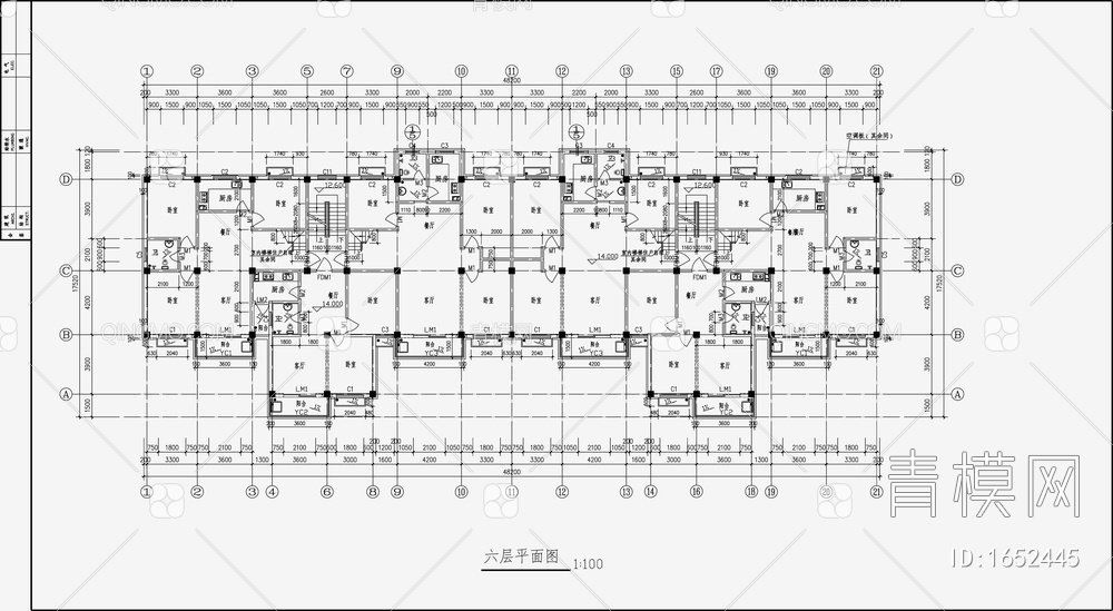 住宅区建筑设计 施工图【ID:1652445】