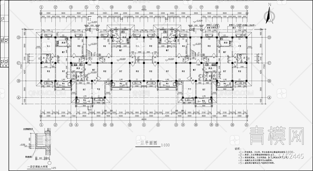 住宅区建筑设计 施工图【ID:1652445】