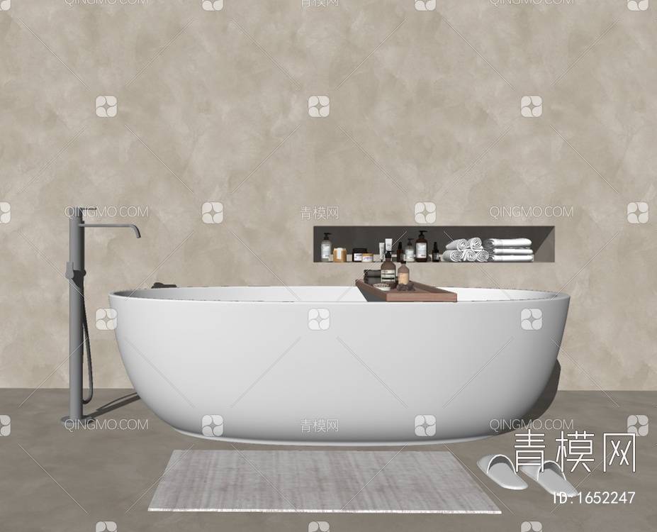 浴缸浴盆SU模型下载【ID:1652247】