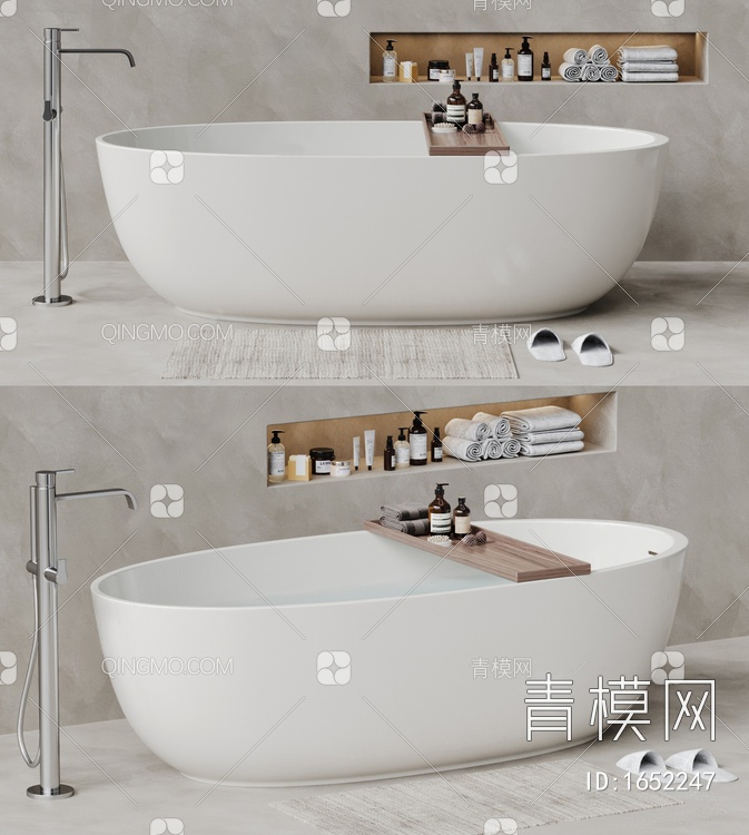 浴缸浴盆SU模型下载【ID:1652247】