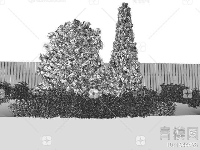 花草植物 植物组合 植物堆 花圃灌木 花境3D模型下载【ID:1644498】