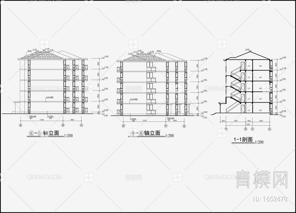 住宅区建筑设计 施工图【ID:1652478】