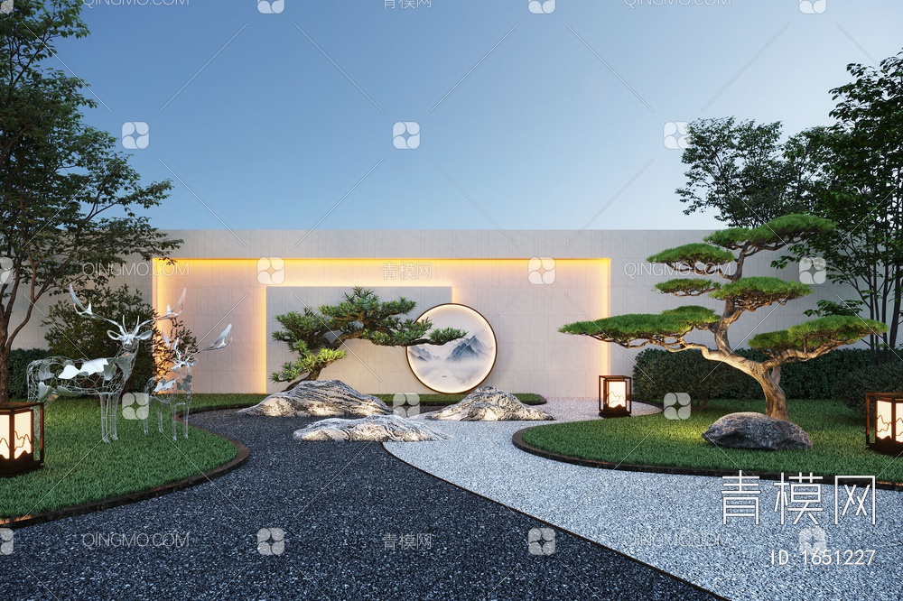 庭院景观3D模型下载【ID:1651227】
