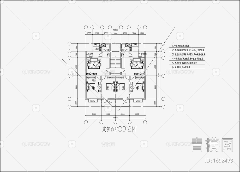 住宅区建筑设计 施工图【ID:1652493】