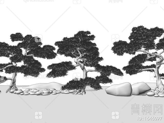庭院造景松树 景观树 乔木3D模型下载【ID:1646097】