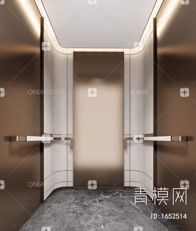 电梯轿厢SU模型下载【ID:1652514】