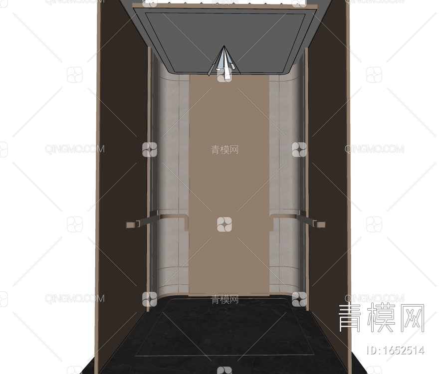 电梯轿厢SU模型下载【ID:1652514】