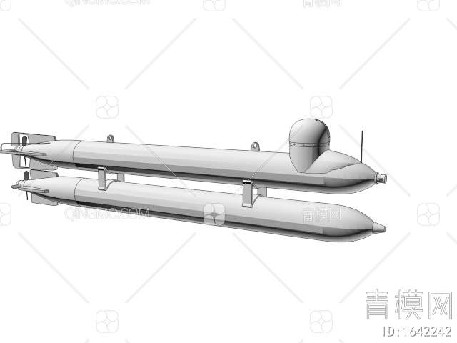 军事器材 武器鱼雷弹3D模型下载【ID:1642242】