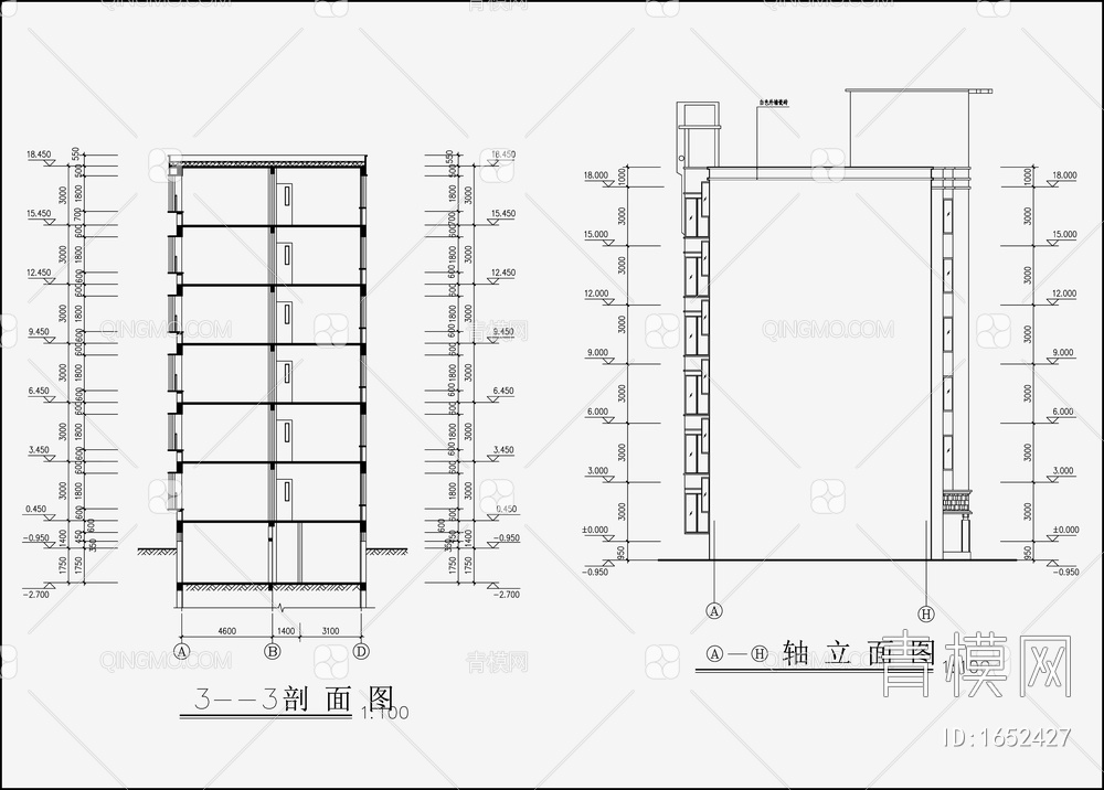 住宅区建筑设计 施工图【ID:1652427】