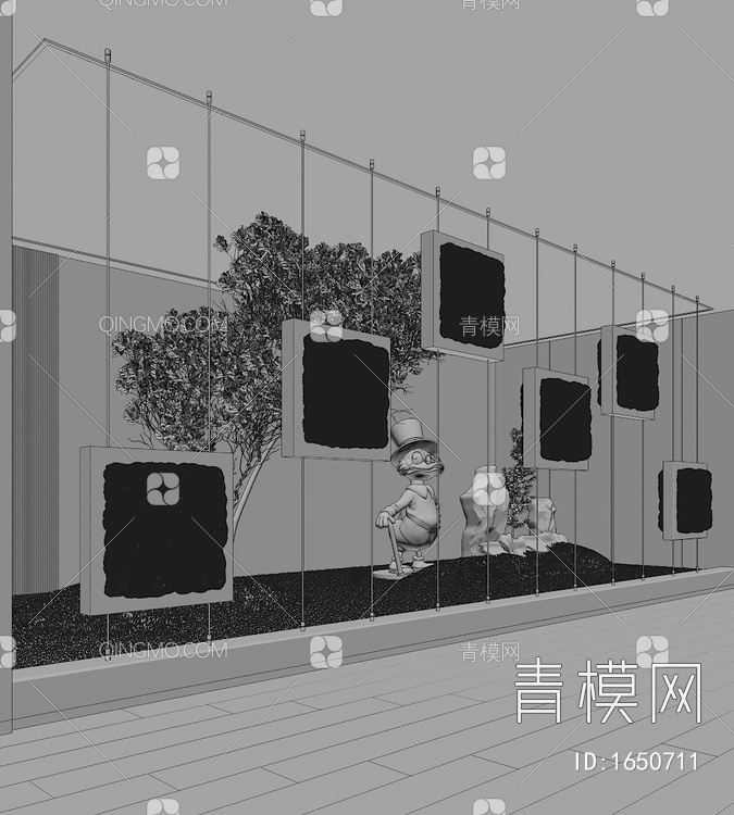 室内苔藓景观造景3D模型下载【ID:1650711】