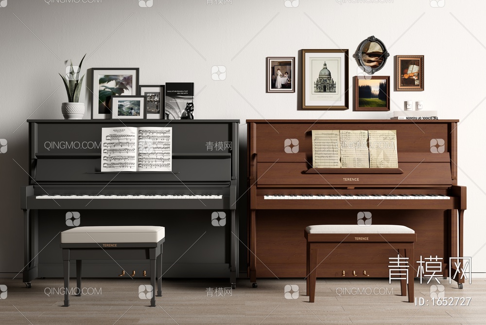 TERENCE钢琴 电子钢琴 摆件SU模型下载【ID:1652727】