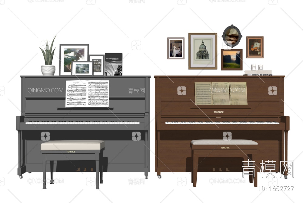 TERENCE钢琴 电子钢琴 摆件SU模型下载【ID:1652727】