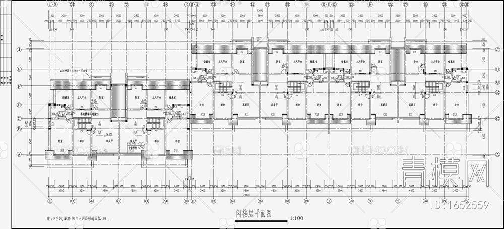 住宅区建筑设计 施工图【ID:1652559】