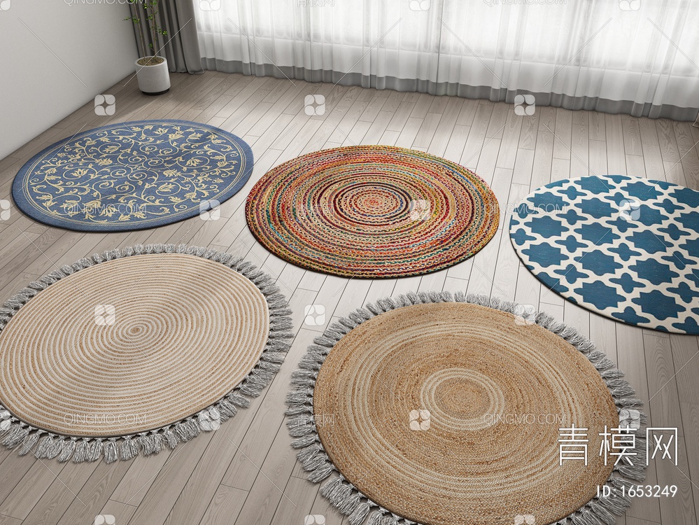 圆形地毯3D模型下载【ID:1653249】