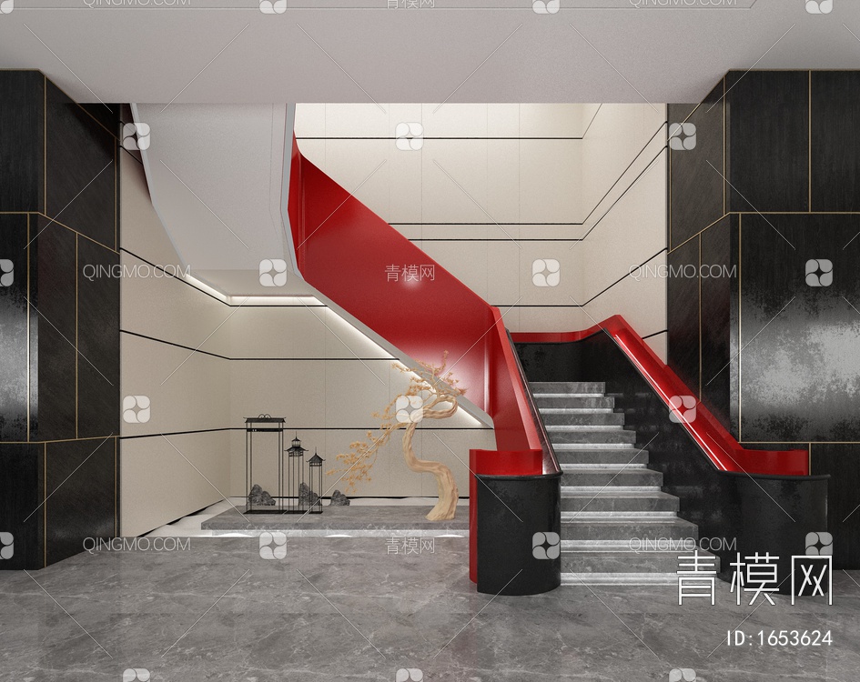 楼梯间3D模型下载【ID:1653624】
