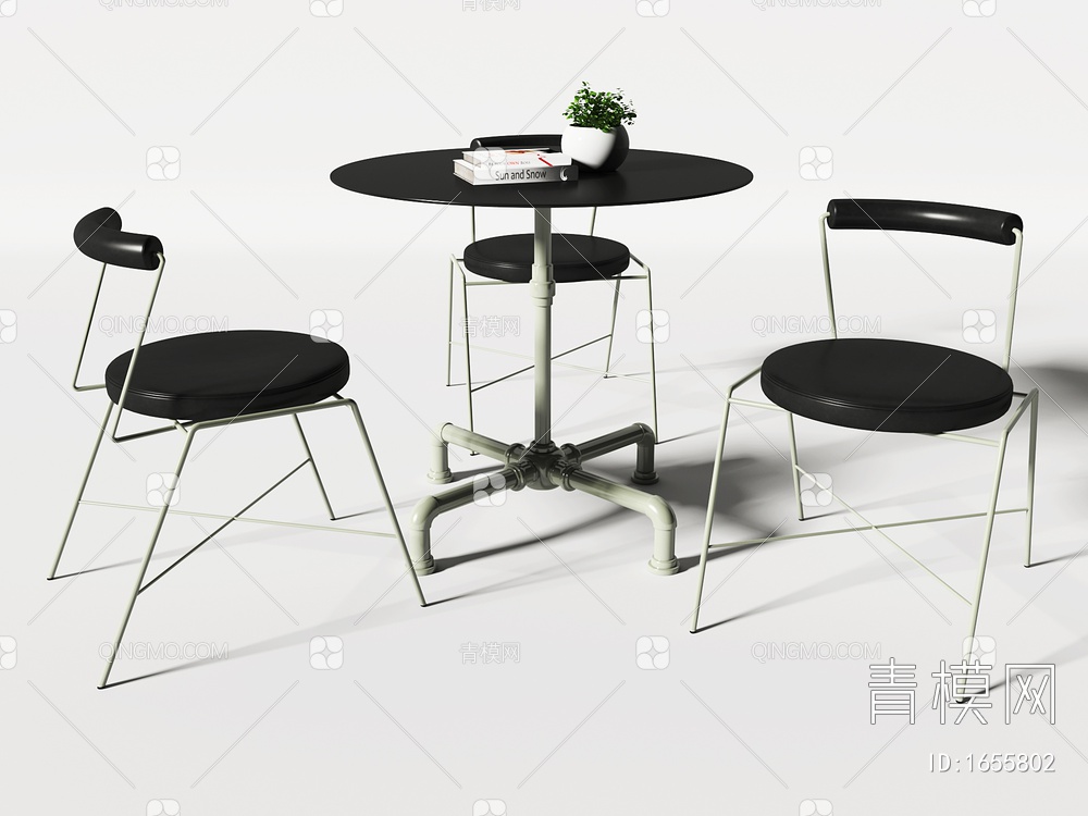 桌椅组合SU模型下载【ID:1655802】