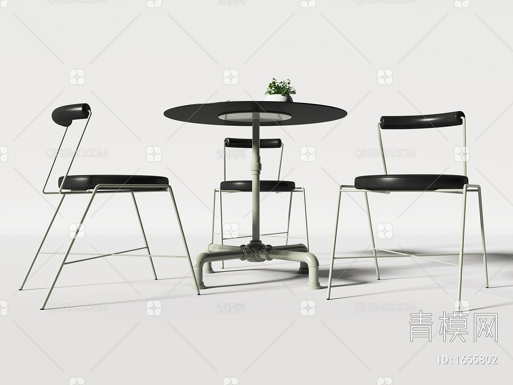 桌椅组合SU模型下载【ID:1655802】