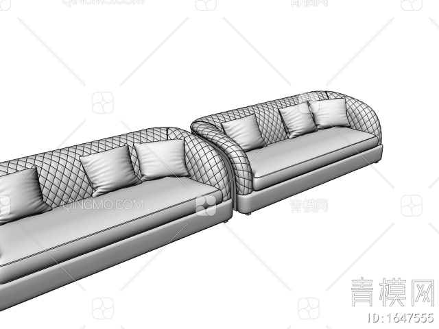 多人沙发3D模型下载【ID:1647555】