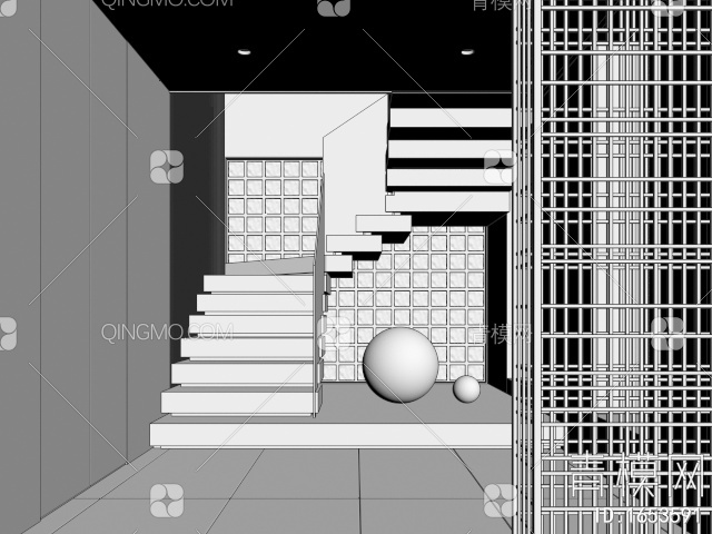 楼梯间3D模型下载【ID:1653591】