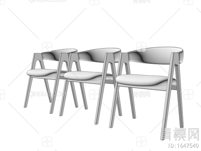 餐椅3D模型下载【ID:1647540】