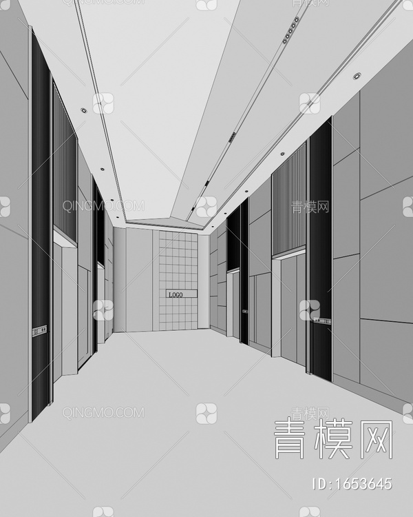 电梯间3D模型下载【ID:1653645】