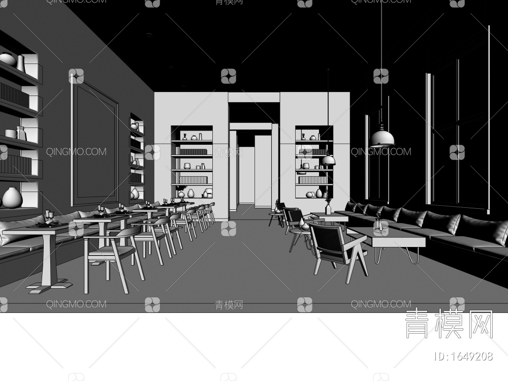 咖啡厅3D模型下载【ID:1649208】