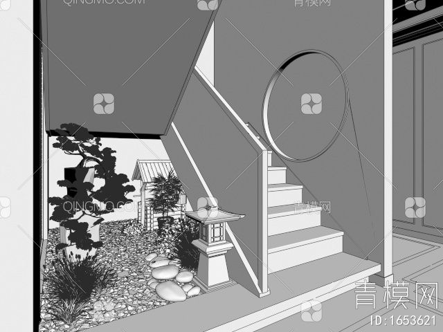 楼梯间3D模型下载【ID:1653621】