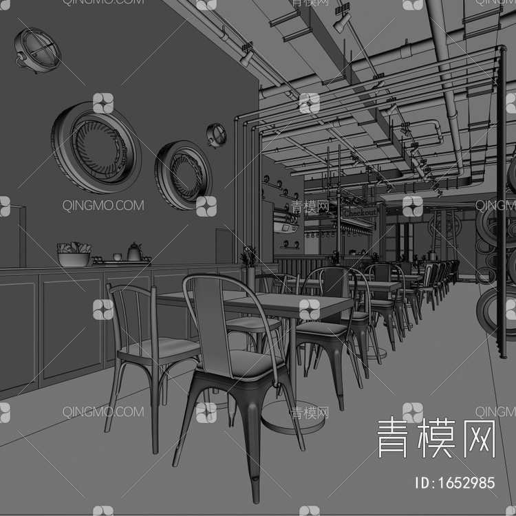 咖啡店3D模型下载【ID:1652985】