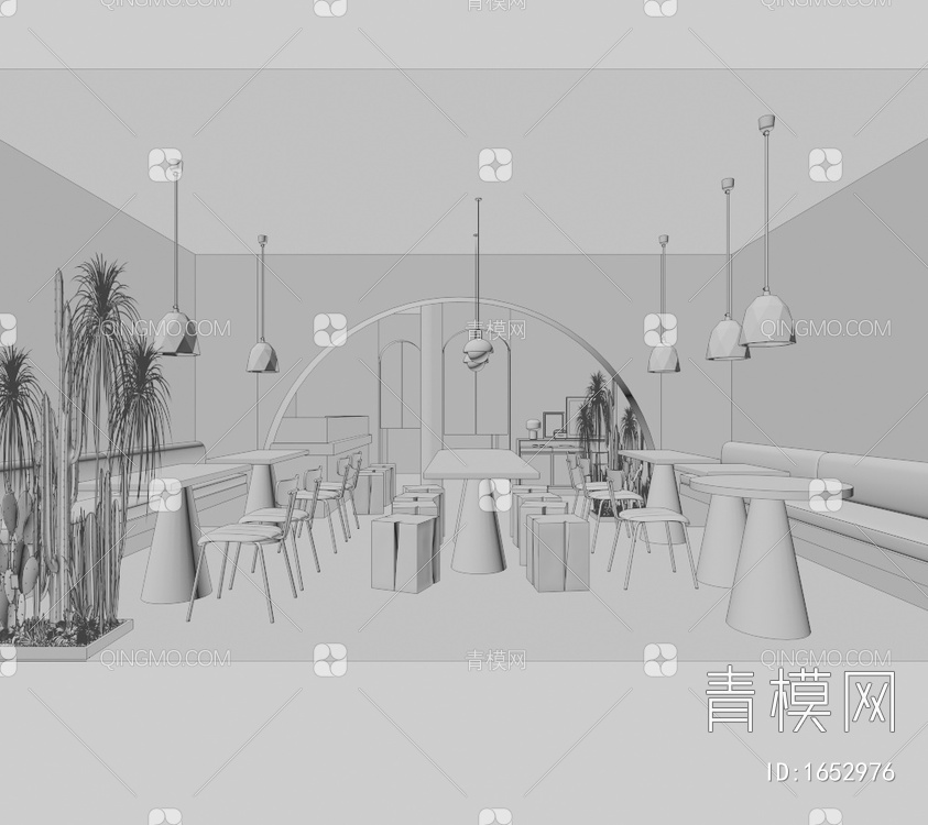 咖啡店3D模型下载【ID:1652976】