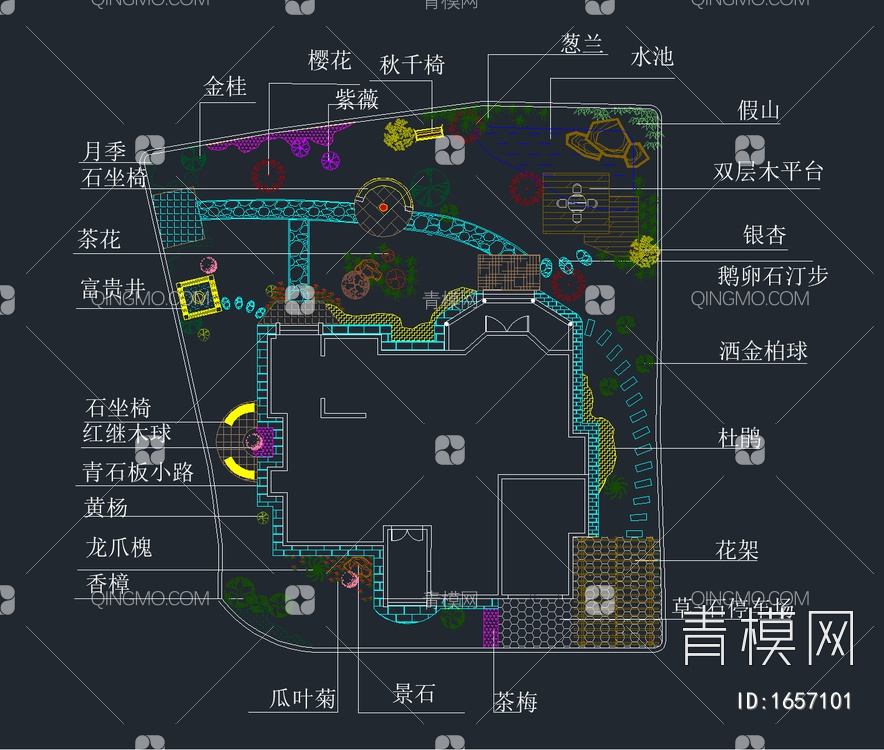 精选！135套别墅庭院花园景观设计【ID:1657101】