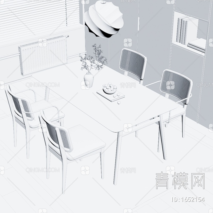 餐桌椅3D模型下载【ID:1652154】