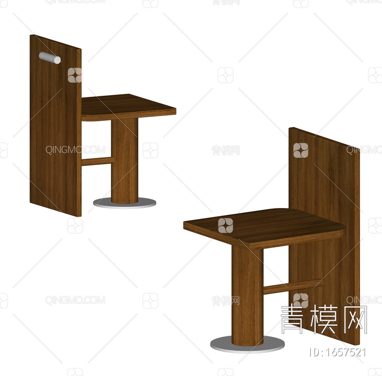 单椅 餐椅 休闲椅SU模型下载【ID:1657521】