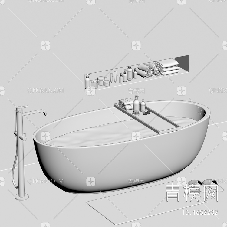 浴缸 浴盆3D模型下载【ID:1652232】