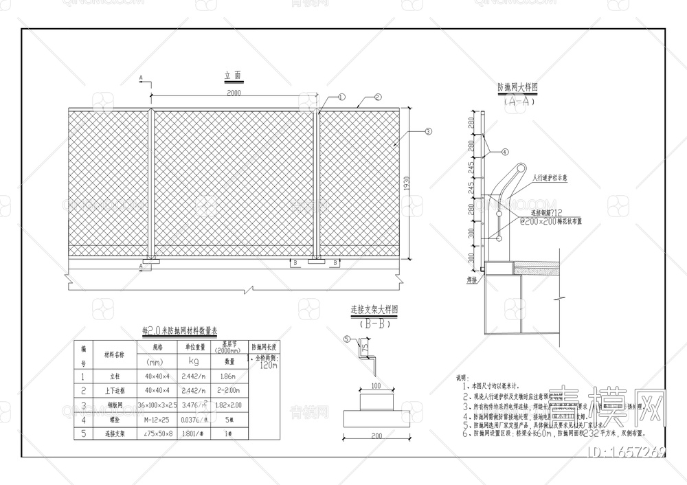 沙马路上跨桥施工图【ID:1657269】