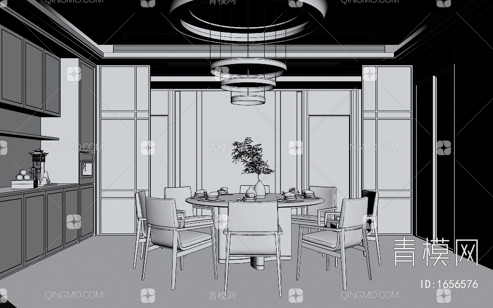 家居餐厅3D模型下载【ID:1656576】