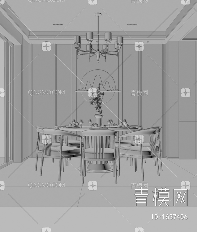 餐厅3D模型下载【ID:1637406】