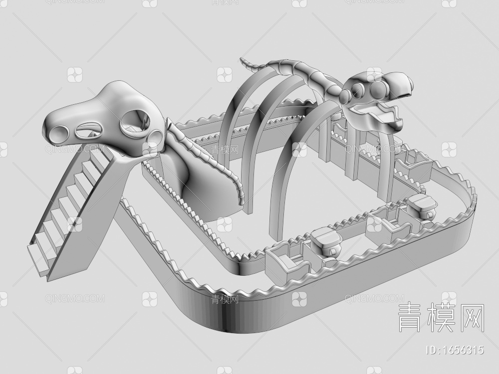 游乐设备 恐龙乐园3D模型下载【ID:1656315】