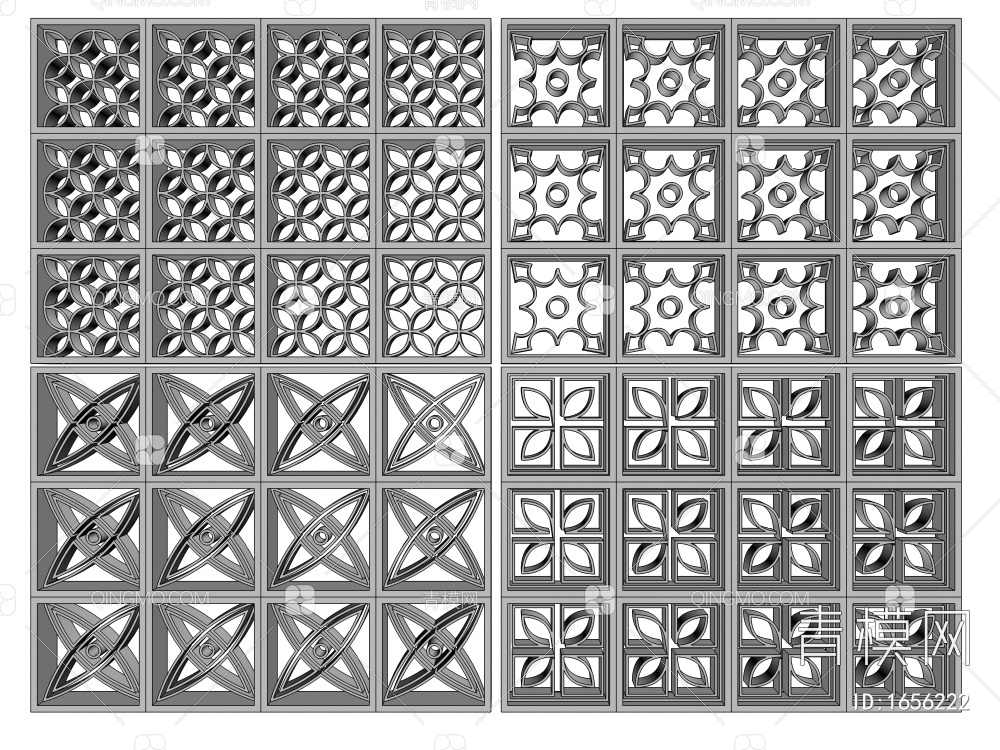 花砖3D模型下载【ID:1656222】