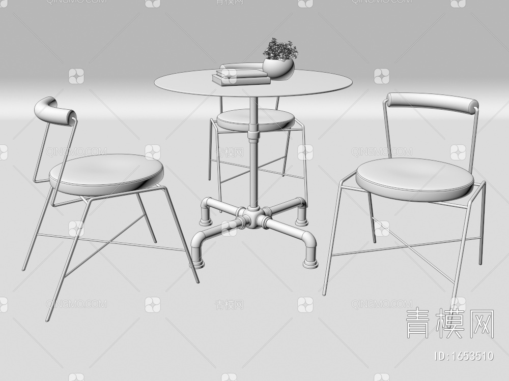 桌椅组合3D模型下载【ID:1653510】