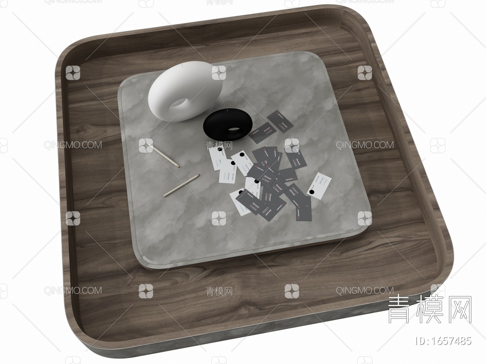 意大利方形茶盘3D模型下载【ID:1657485】