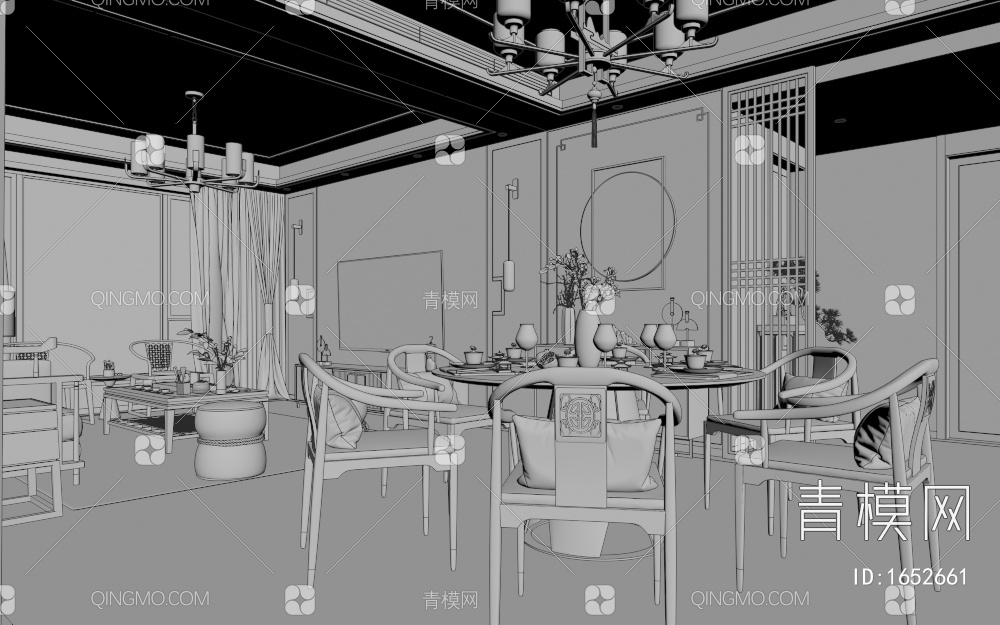 家居客餐厅3D模型下载【ID:1652661】