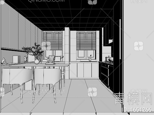 书房 厨房3D模型下载【ID:1651266】
