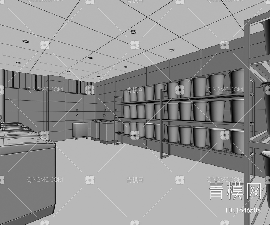 学校洗衣房3D模型下载【ID:1646508】