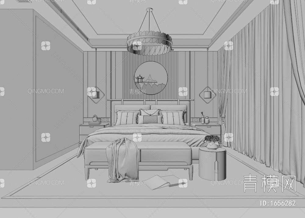 家居卧室3D模型下载【ID:1656282】