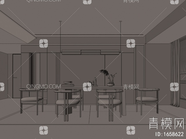 餐厅3D模型下载【ID:1658622】